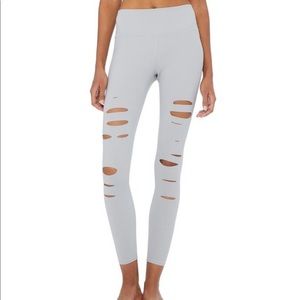 Alo Yoga High Waisted Ripped Warrior Leggings